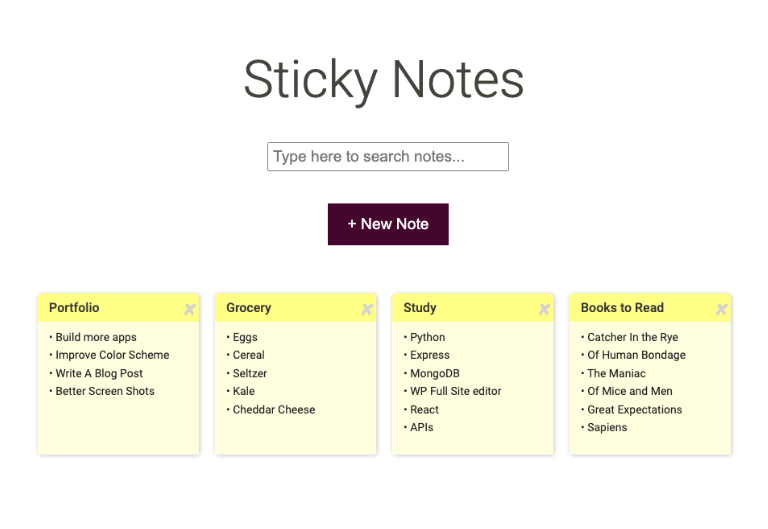 Sticky Notes